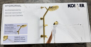 Kohler HydroRail Gold 3-in-1 Multifunctional Showerhead and Column Kit